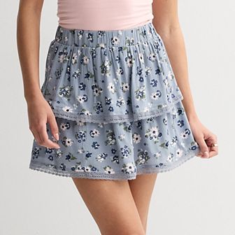 Juniors' SO® Tiered Mini Skirt