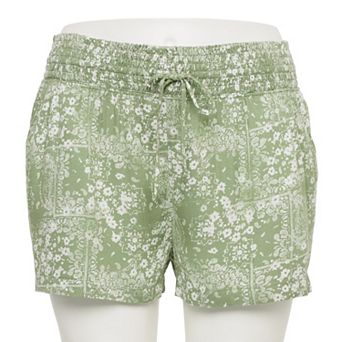 Juniors' Plus Size SO® High Rise Smocked Waist Shorts