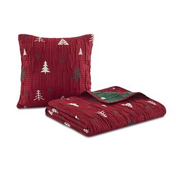 Madison Park Holly Throw Blanket 2 pc Set with Coordinating Throw Pillow