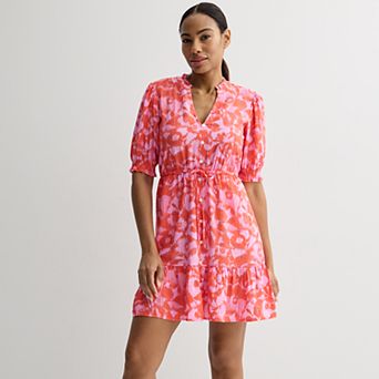 Women's Sonoma Goods For Life® Ruffle Collar Tie Waist Dress