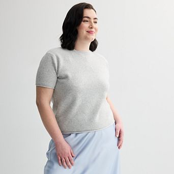 Juniors' Plus Size SO® Short Sleeve Sweater T-Shirt
