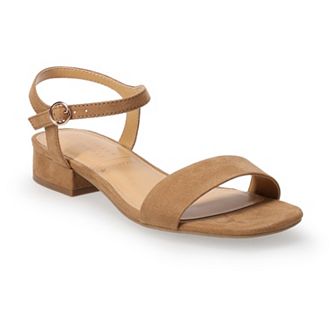 LC Lauren Conrad Obsidian Women's Block Heel Sandals