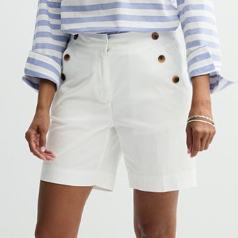 Women's Croft & Barrow® Classic Button Shorts