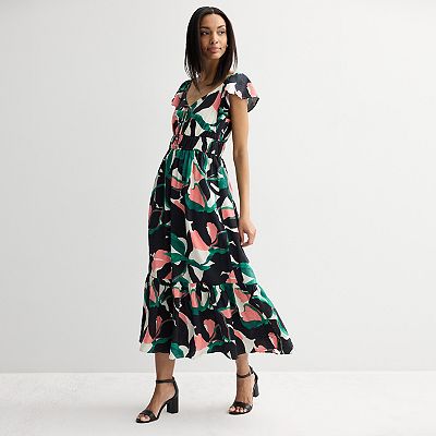 women's nine west flutter sleeve maxi dress Women's Nine West Flutter Sleeve Maxi Dress