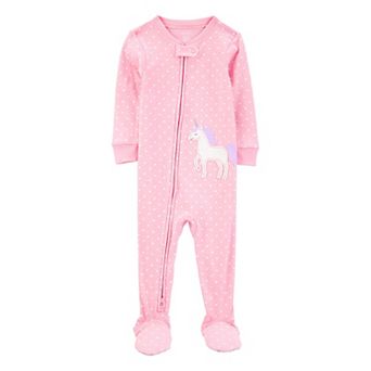 Baby Girl Carter's Unicorn Cotton Footed Pajamas