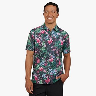 Men's Chaps Short Sleeve Print Performance Polo