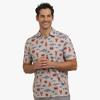 Men's Chaps Short Sleeve Print Performance Polo