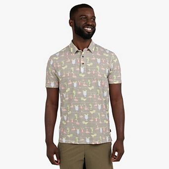 Men's Chaps Short Sleeve Print Performance Polo