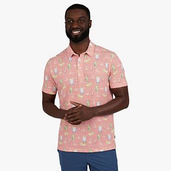 Men's Chaps Short Sleeve Print Performance Polo