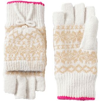 Women's Lands' End CashTouch Fair Isle Convertible Mittens