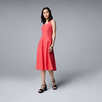 Women's Simply Vera Vera Wang Seamed Midi Dress