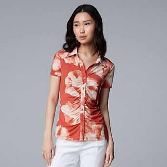 Women's Simply Vera Vera Wang Ruched Front Shirt
