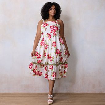 Plus Size LC Lauren Conrad Tie Strap Midi Dress