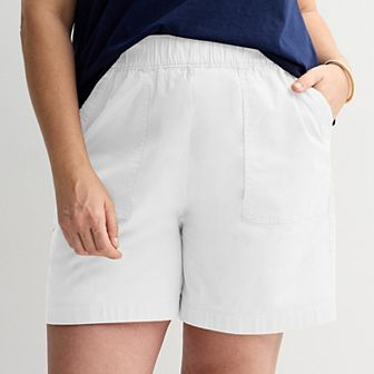 Plus Size Croft & Barrow® Pull On Twill Shorts - Size 5X