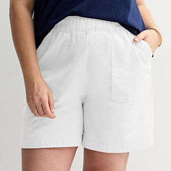 Plus Size Croft & Barrow® Pull On Twill Shorts - Size 5X