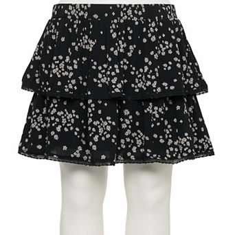 Juniors' Plus Size SO® Tiered Mini Skirt