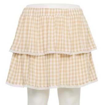 Juniors' Plus Size SO® Tiered Mini Skirt