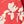 Red Faded Dye Floral