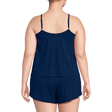 Plus Size Lands' End 3-pc. Pajama Set - Long Sleeve Top, Cami & Pajama Shorts