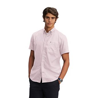Men's Tommy Hilfiger Short Sleeve Linen Blend Solid Shirt