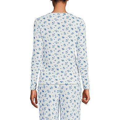 Women's Lands' End Pointelle Long Sleeve Pajama Cardigan