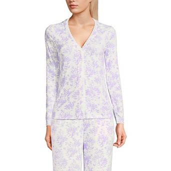 Women's Lands' End Pointelle Long Sleeve Pajama Cardigan