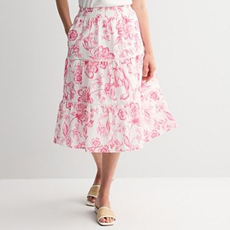 Women's Draper James Eyelet Tiered Skirt
