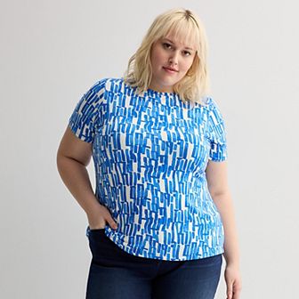 Plus Size Nine West Essential Crewneck Tee
