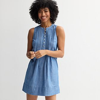 Women's Sonoma Goods For Life® Sleeveless Pintuck Dress