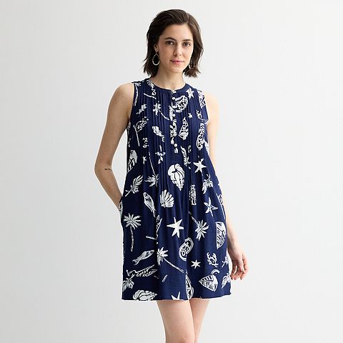 Женские платья Sonoma Goods For Life Women's Sonoma Goods For Life® Sleeveless Pintuck Dress