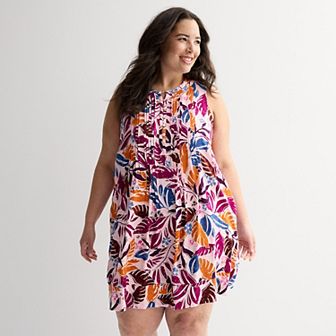 Plus Size Sonoma Goods For Life® Pintuck Dress