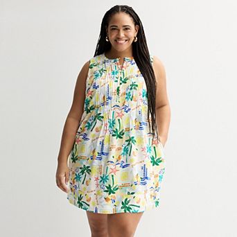 Plus Size Sonoma Goods For Life® Pintuck Dress