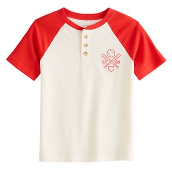 Boys 4-12 Jumping Beans® Raglan Henley Short Sleeve Tee