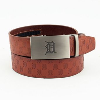 Men's Detroit Tigers Ratchet Brown Belt