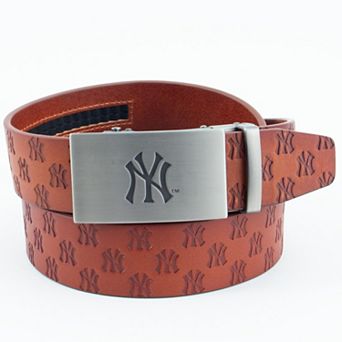 Men's New York Yankees Ratchet Brown Belt