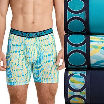 Men's Jockey 3-Pack Active Microfiber 9" Long Leg Boxer Briefs