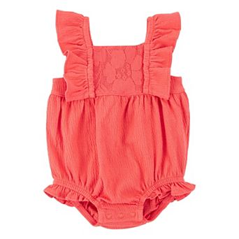 Baby Girl Carter's Lace Crinkle Jersey Bubble Romper