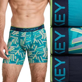 Men's Jockey 3-Pack Chafe Proof Pouch Microfiber 6" Boxer Brief