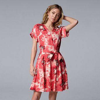 Women's Simply Vera Vera Wang Wrap Tie-Front Dress