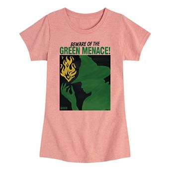 Girls 7-16 Wicked For Good Beware Of The Green Menace! Graphic Tee