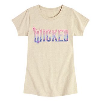 Girls 7-16 Wicked For Good Logo Floral Graphic Tee