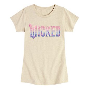 Girls 7-16 Wicked For Good Logo Floral Graphic Tee