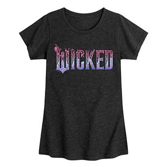 Girls 7-16 Wicked For Good Logo Floral Graphic Tee