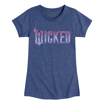 Girls 7-16 Wicked For Good Logo Floral Graphic Tee
