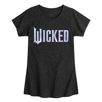 Girls 7-16 Wicked For Good Logo Butterfly Sparkle Graphic Tee