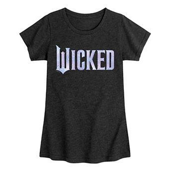 Girls 7-16 Wicked For Good Logo Butterfly Sparkle Graphic Tee