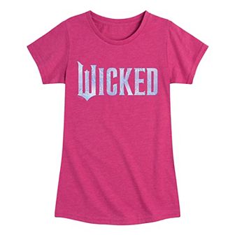 Girls 7-16 Wicked For Good Logo Butterfly Sparkle Graphic Tee