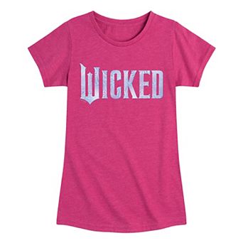 Girls 7-16 Wicked For Good Logo Butterfly Sparkle Graphic Tee