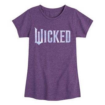 Girls 7-16 Wicked For Good Logo Butterfly Sparkle Graphic Tee