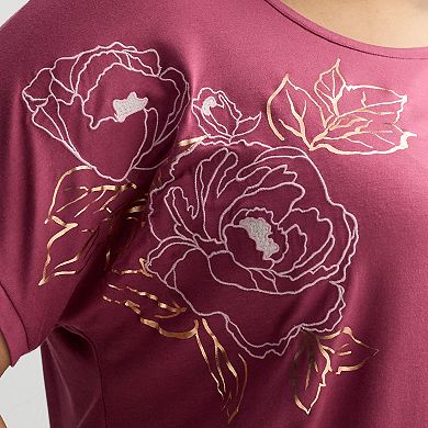 Plus Size Apt. 9® Short Sleeve Embellished Tee